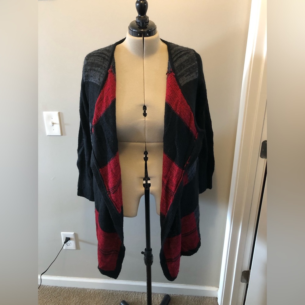 Red and Black Cardigan